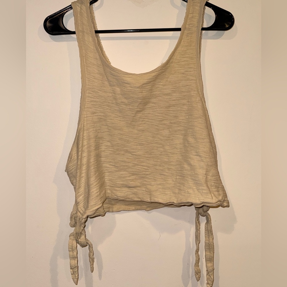 Free People We The Free Graphic Side-Tie Crop Tank - Size L - Picture 2 of 6